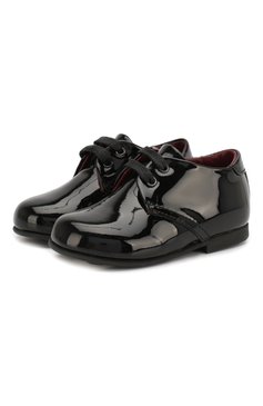 Детские лаковые дерби DOLCE & GABBANA черного цвета, арт. DL0029/A1328 | Фото 1 (Случай: Вечерний; Мальчики Кросс-КТ: дерби; Материал внутренний: Натуральная кожа, Текстиль; Материал сплава: Проставлено; Нос: Не проставлено; Ювелирные украшения: Назначено; Статус проверки: Проверена категория; Длина стельки: 12,1, 13,4, 14,1, 14,7, 16,1)