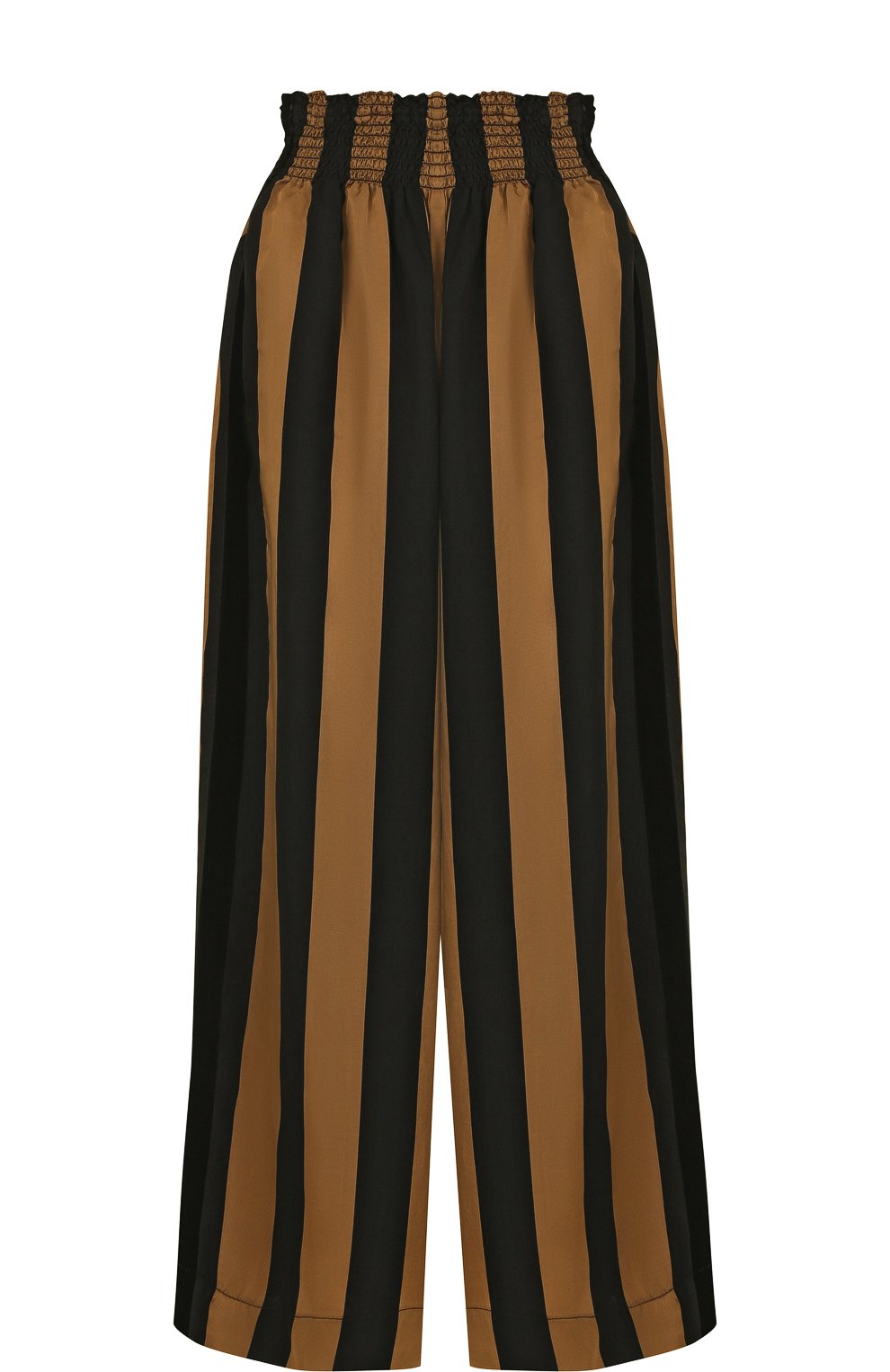 Брюки Forte_forte, Укороченные широкие брюки с эластичным поясом Forte_forte, Италия, Чёрный, Вискоза: 84%; Шелк: 16%;, 2459988  - купить