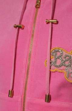 Женский хлопковый кардиган balmain x barbie BALMAIN розового цвета, арт. XF2JX000/66JB | Фото 5 (Рукава: Длинные; Длина (для топов): Стандартные; Материал внешний: Хлопок; Стили: Спорт-шик; Женское Кросс-КТ: Кардиган-одежда)