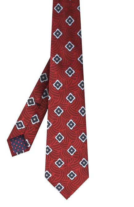 Мужской шелковый галстук ERMENEGILDO ZEGNA красного цвета, арт. Z8D10/18B | Фото 2 (Материал: Текстиль, Шелк; Принт: С принтом)