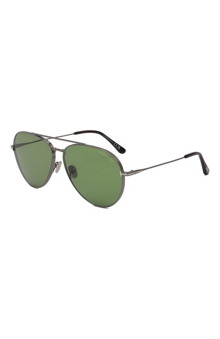 Женские солнцезащитные очки TOM FORD зеленого цвета, арт. TF996 08N | Фото 1 (Тип очков: С/з; Материал:  Металл; Кросс-КТ: С/з-унисекс; Оптика Гендер: оптика-унисекс; Очки форма: Авиаторы)