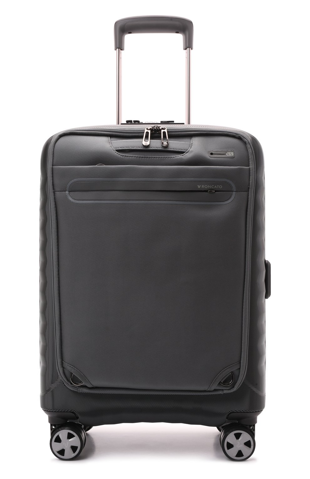 Женский дорожный чемодан double premium RONCATO серого цвета, арт. 51472201 | Фото 3 (Материал: Пластик; Ремень/цепочка: На ремешке; Размер: large; Ограничения доставки: oversized)