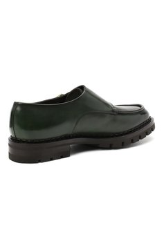 Мужские кожаные монки SANTONI зеленого цвета, арт. MCC017547ML6YVVDV35 | Фото 4 (Материал утеплителя: Натуральный мех; Стили: Классический; Длина стельки: 28, 25,5, 25,9, 26,4, 26,8, 27,2)