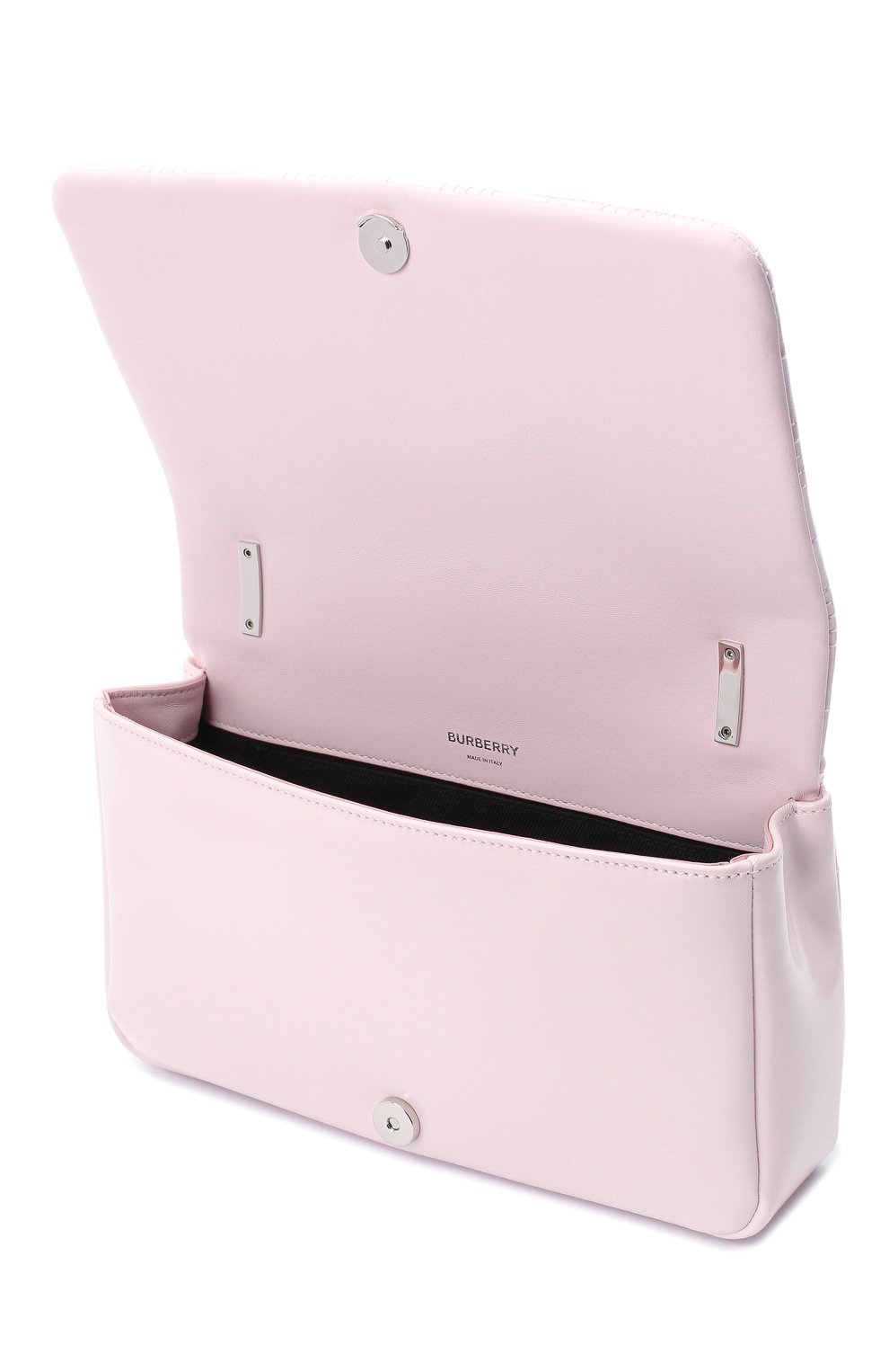 Женская сумка lola BURBERRY розового цвета, арт. 8029686 | Фото 4 (Сумки-технические: Сумки через плечо; Ремень/цепочка: На ремешке; Материал:  Текстиль; Размер: small)