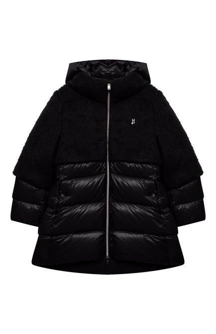 Детское пуховое пальто HERNO черного цвета по цене 64450 руб., арт. PI0122G/12017/10A-14A | Фото 1