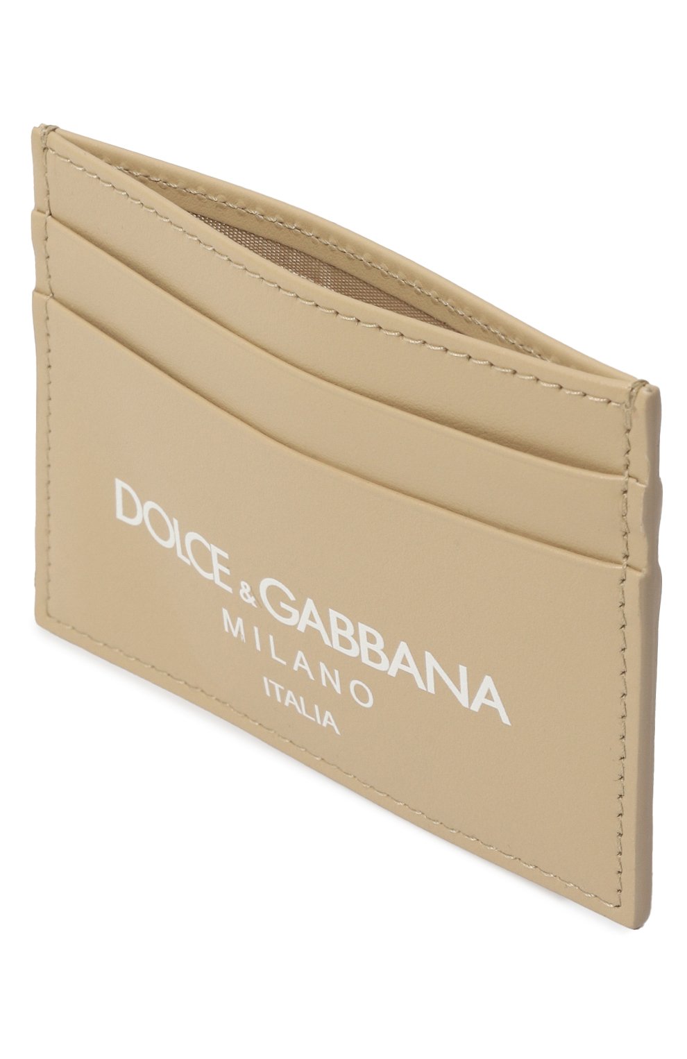 Мужской кожаный футляр для кредитных карт DOLCE & GABBANA бежевого цвета, арт. BP0330/AN244 | Фото 3 (Материал: Натуральная кожа; Материал сплава: Проставлено; Нос: Не проставлено)