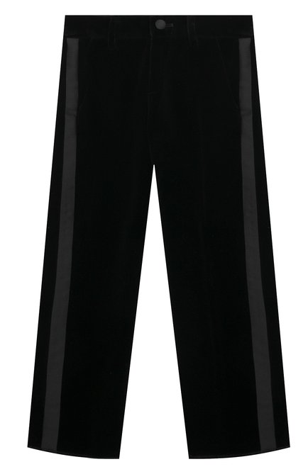 Детские хлопковые брюки IL GUFO черного цвета по цене 46500 руб., арт. PATPL423V0001/5A-8A | Фото 1