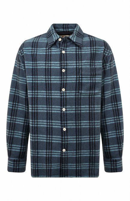 Мужская рубашка MARNI синего цвета по цене 99150 руб., арт. CUMU0212A2/UTP729 | Фото 1