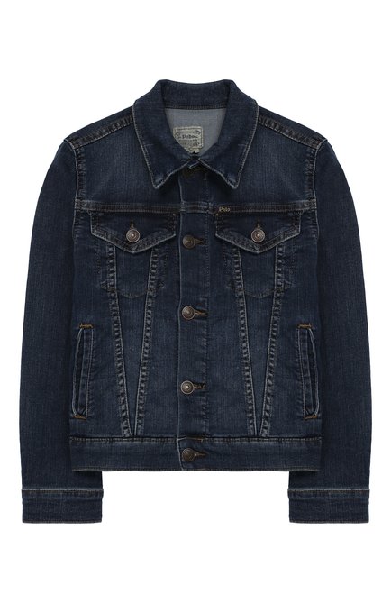 Детская джинсовая куртка POLO RALPH LAUREN синего цвета по цене 16500 руб., арт. 313698662 | Фото 1