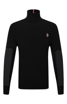 Мужской шерстяная водолазка MONCLER GRENOBLE черного цвета, арт. G2-097-9F000-01-M1122 | Фото 1 (Материал внешний: Шерсть; Рукава: Длинные; Принт: Без принта; Длина (для топов): Стандартные; Мужское Кросс-КТ: Водолазка-одежда; Материал подклада: Синтетический материал; Стили: Кэжуэл)