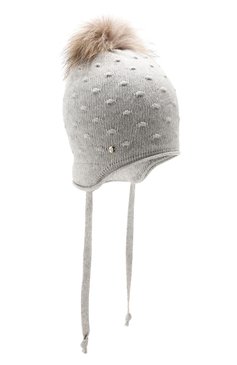 Детского шапка-ушанка bergamo CANOE светло-серого цвета, арт. 5914072.52 | Фото 1 (Материал: Текстиль, Шерсть; Статус проверки: Проверено, Проверена категория)