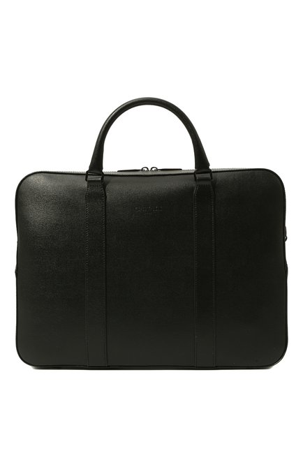 Мужская кожаная сумка для ноутбука CANALI черного цвета по цене 99500 руб., арт. P325157/NA00053 | Фото 1