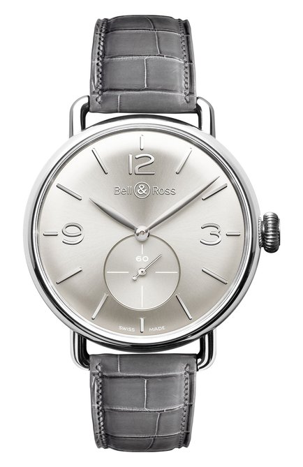 Мужские часы argentium silver BELL&ROSS бесцветного цвета, арт. BRWW1-ME-AG-SI/SCR | Фото 1 (Цвет циферблата: Серебристый; Материал корпуса: Другое; Механизм: Автомат)