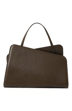 Женский сумка-тоут slant YUZEFI коричневого цвета, арт. YUZAW22-HB-SLC-36 | Фото 6 (Сумки-технические: Сумки-шопперы; Размер: medium; Материал: Натуральная кожа; Ремень/цепочка: На ремешке)