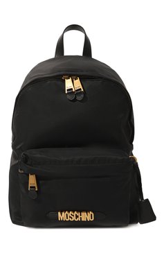 Женский рюкзак MOSCHINO черного цвета, арт. B7605/8202 | Фото 1 (Материал: Текстиль; Стили: Кэжуэл; Размер: large)