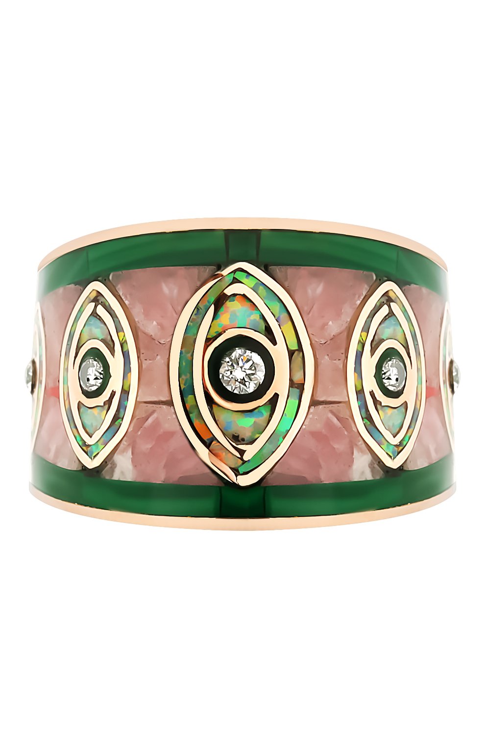 Женские кольцо JACQUIE AICHE бесцветного цвета, арт. 2107077 | Фото 1 (Драгоценные камни: Бриллианты; Материал сплава: Розовое золото)