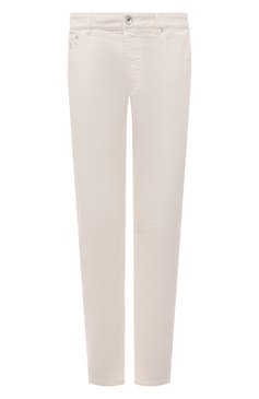 Мужские джинсы BRUNELLO CUCINELLI белого цвета, арт. M277PX1290 | Фото 1 (Силуэт М (брюки): Прямые; Кросс-КТ: Деним; Длина (брюки, джинсы): Стандартные; Материал сплава: Проставлено; Материал внешний: Хлопок, Деним; Драгоценные камни: Проставлено; Стили: Кэжуэл)