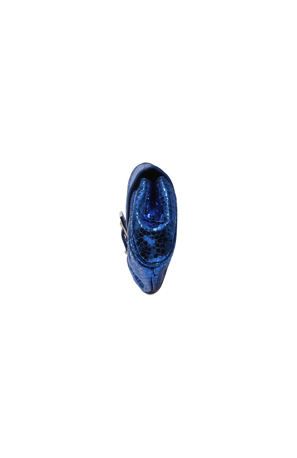Женский клатч glami BY FAR синего цвета, арт. 23CRGLAUBUFLGMED | Фото 4 (Размер: medium; Материал: Натуральная кожа; Женское Кросс-КТ: Клатч-клатчи)