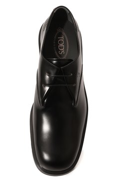Мужские кожаные дерби TOD’S черного цвета, арт. XXM40K0GA50SOO/B999 | Фото 6 (Материал внутренний: Натуральная кожа; Стили: Классический)