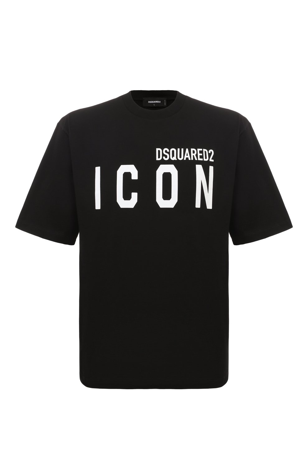 Мужская черная хлопковая футболка DSQUARED2 купить в интернет-магазине ...