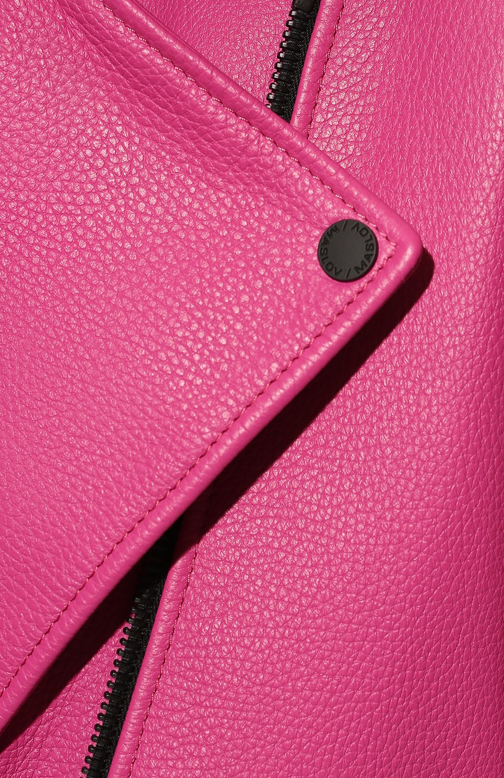 Женская кожаная куртка MASLOV розового цвета, арт. SMW99 | Фото 5 (Кросс-КТ: Куртка; Рукава: Длинные; Стили: Гранж; Материал сплава: Проставлено; Материал внешний: Натуральная кожа; Драгоценные камни: Проставлено; Женское Кросс-КТ: Замша и кожа; Длина (верхняя одежда): Короткие; Материал подклада: Вискоза)