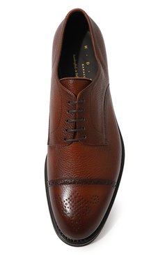 Мужские кожаные дерби H`D`S`N BARACCO коричнев ого цвета, арт. 82213.C.4* | Фото 6 (Мужское Кросс-КТ: Броги-обувь; Материал внутренний: Натуральная кожа; Материал сплава: Проставлено; Нос: Не проставлено; Стили: Классический)