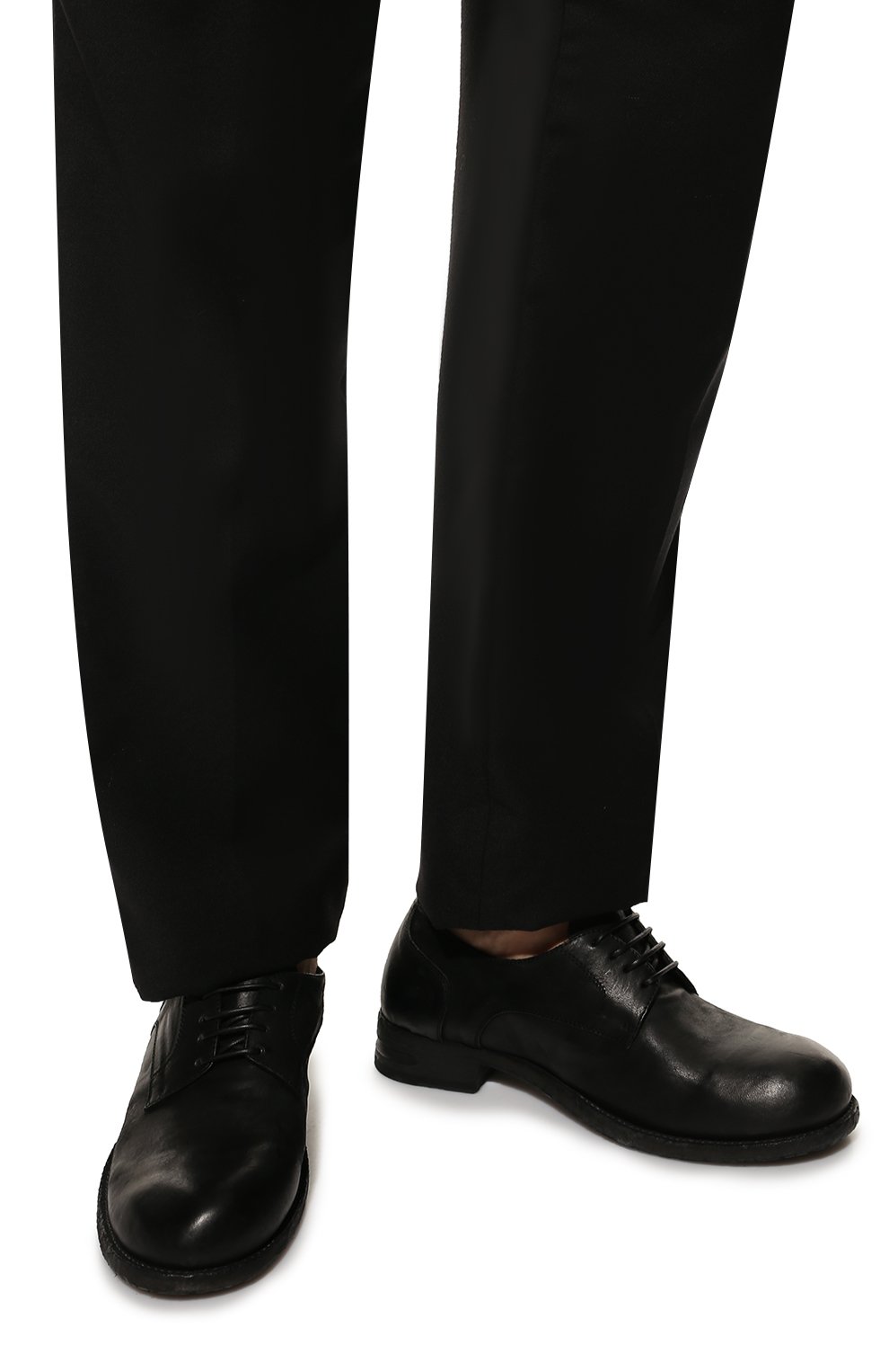 Мужские кожаные дерби MATTIA CAPEZZANI черного цвета, арт. M2216/BAND0LER0 | Фото 3 (Материал внутренний: Натуральная кожа; Стили: Классический)