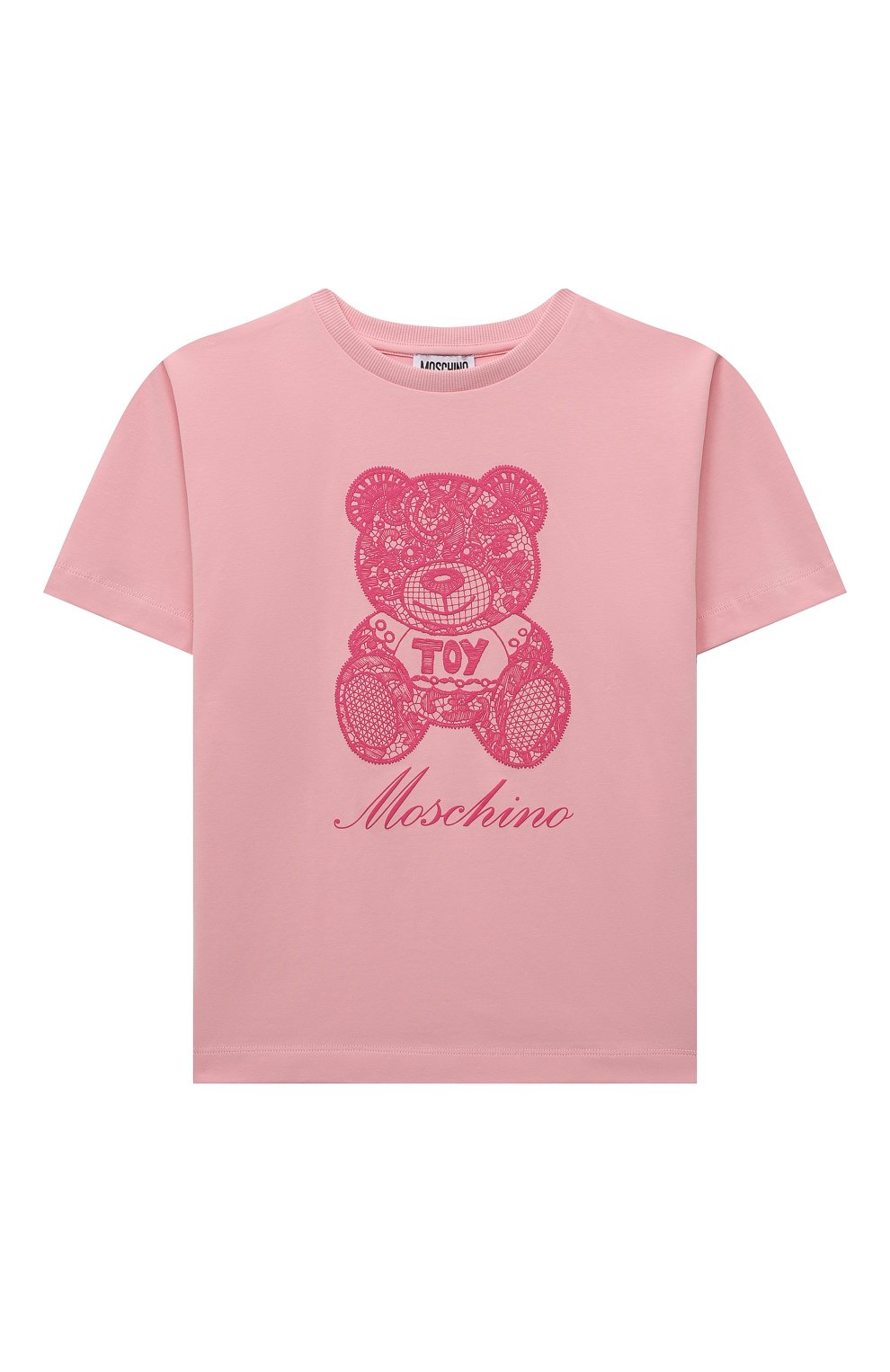 Хлопковая футболка Moschino H0M02T/LBA00/10-14