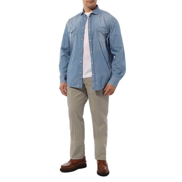 фото Джинсовая рубашка brunello cucinelli