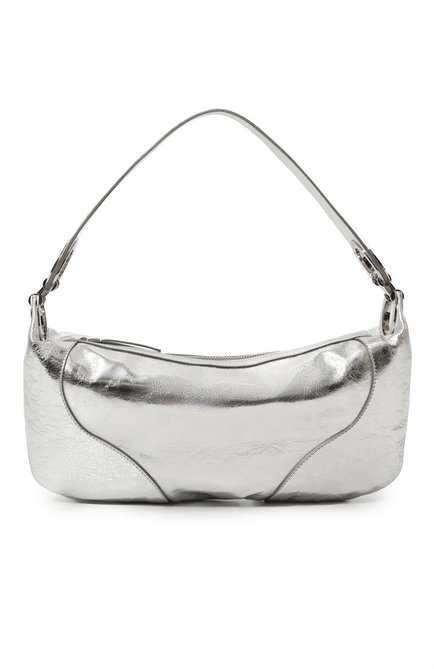 Женская сумка amira BY FAR серебряного цвета, арт. 23PFAMASSVALAR/NS | Фото 1 (Материал: Натуральная кожа; Размер: large; Драгоценные камни: Проставлено; Материал сплава: Проставлено)