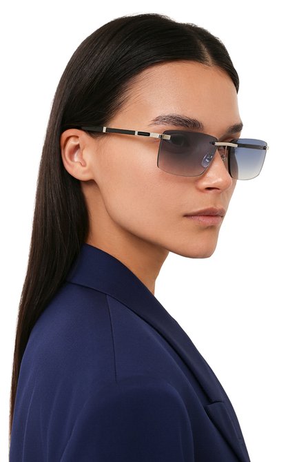Женские солнцезащитные очки ZILLI синего цвета, арт. ZI-65054 C02 | Фото 2 (Материал: Металл; Кросс-КТ: С/з-унисекс; Тип очков: С/з; Оптика Гендер: оптика-унисекс; Очки форма: Прямоугольные)