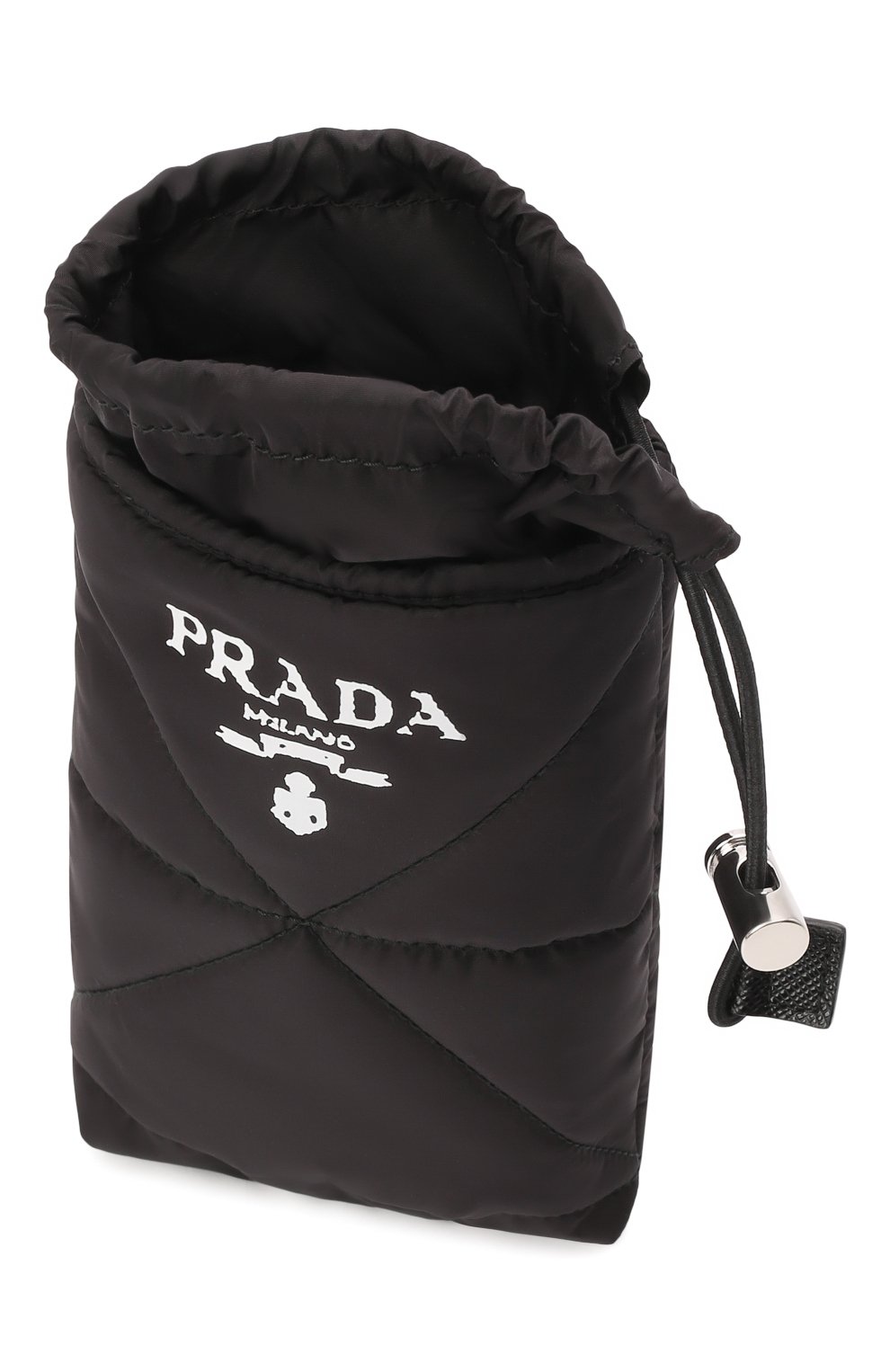 Текстильный чехол для iphone PRADA черного цвета, арт. 2ZT037-2DV4-F0002 | Фото 4 (Материал: Текстиль)
