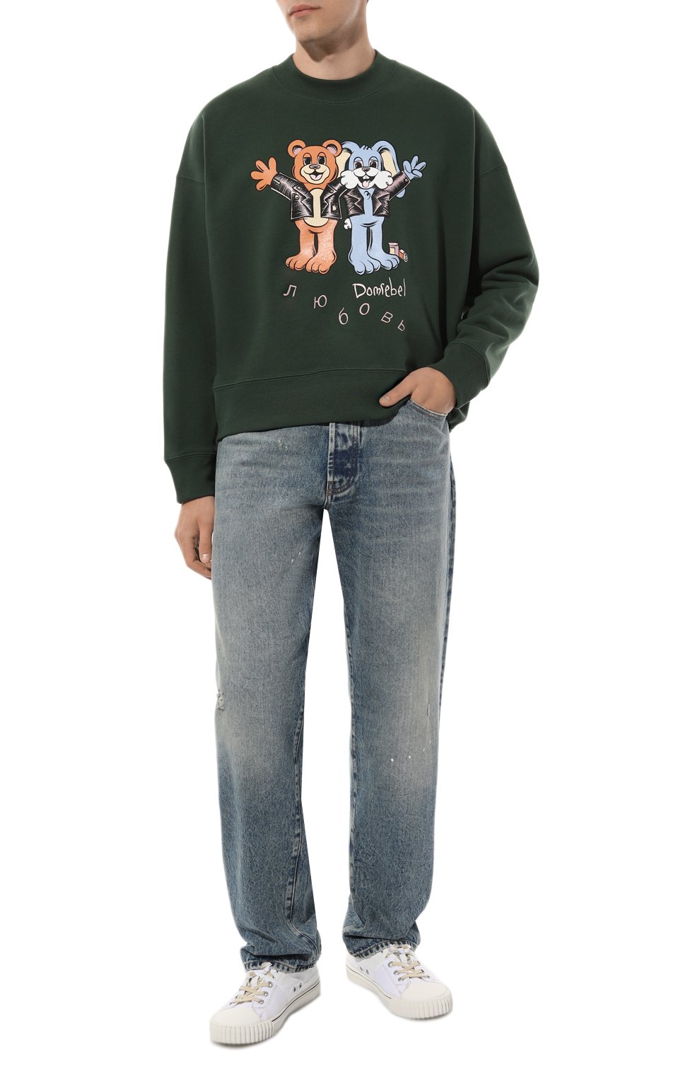 Хлопковый свитшот DOMREBEL  PEACE/SWEATSHIRT Фото 2