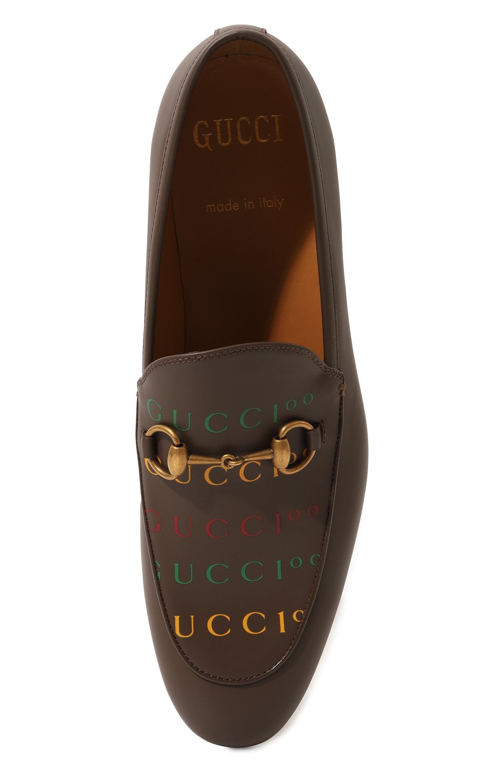 Мужские кожаные лоферы GUCCI коричневого цвета, арт. 677069 UHR10 | Фото 6 (Стили: Кэжуэл)