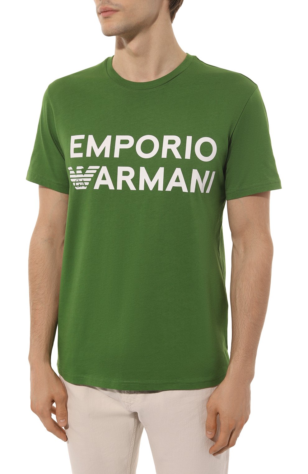 Хлопковая футболка Emporio Armani  211831/3R479 Фото 3