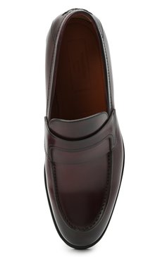Мужские кожаные лоферы firenze ZEGNA COUTURE бордового цвета, арт. A4505X-LHBEP | Фото 5 (Мужское Кросс-КТ: Лоферы-обувь; Материал внутренний: Натуральная кожа; Стили: Классический)