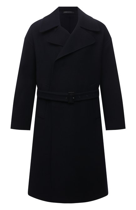 Мужской пальто из шерсти и кашемира GIORGIO ARMANI темно-синего цвета по цене 326500 руб., арт. 1WG0L07Q/T02VR | Фото 1