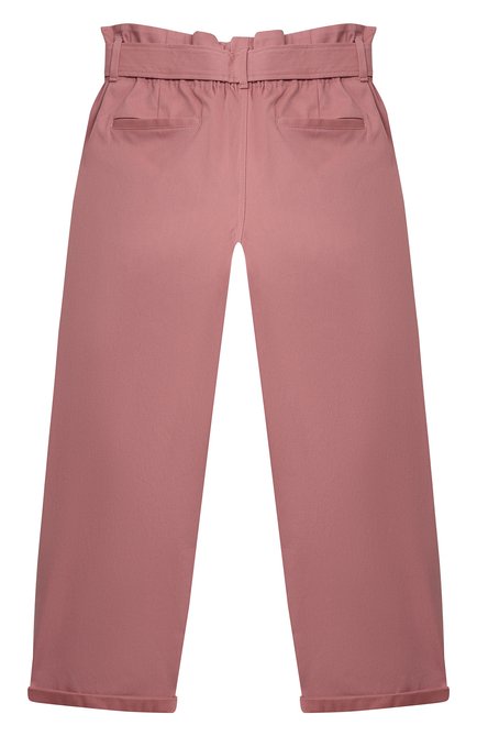 Детские хлопковые брюки BRUNELLO CUCINELLI розового цвета, арт. BA169P026C | Фото 2 (Материал внешний: Хлопок; Девочки Кросс-КТ: Брюки-одежда; Ростовка одежда: 12 лет | 152 см)