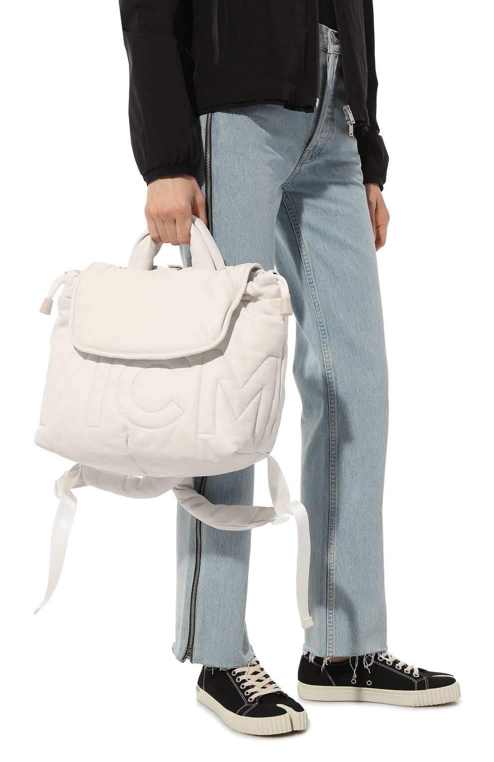 Женский рюкзак peggy small VIC MATIE белого цвета, арт. 1C0224T_999BE70 | Фото 2 (Материал: Натуральная кожа; Размер: mini; Стили: Кэжуэл)