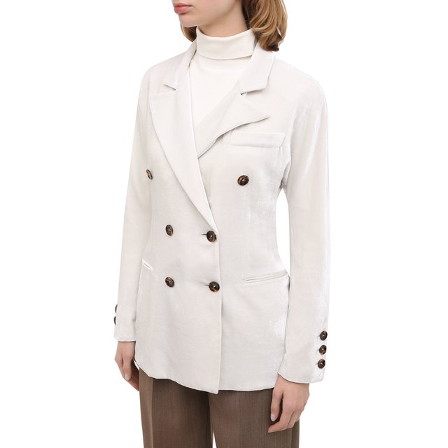 Жакет из вискозы и шелка Giorgio Armani  0SHGG0D5/T01I7 Фото 4
