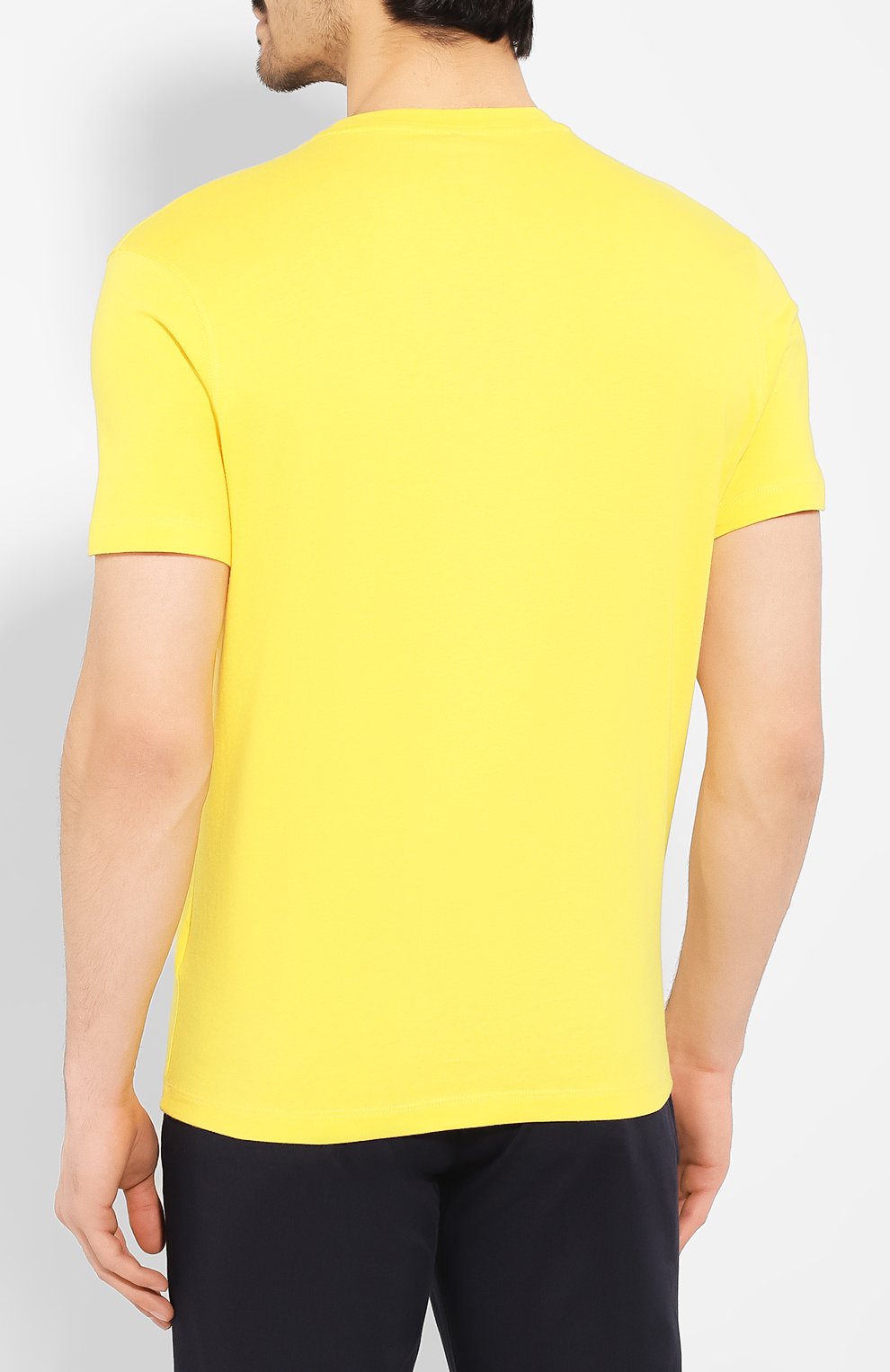 Мужская хлопковая футболка PAUL&SHARK желтого цвета, арт. E20P1117 | Фото 4 (Рукава: Короткие; Длина (для топов): Стандартные; Принт: С принтом; Материал внешний: Хлопок; Размерность: Маломерит; Стили: Кэжуэл; Статус проверки: Проверена категория)