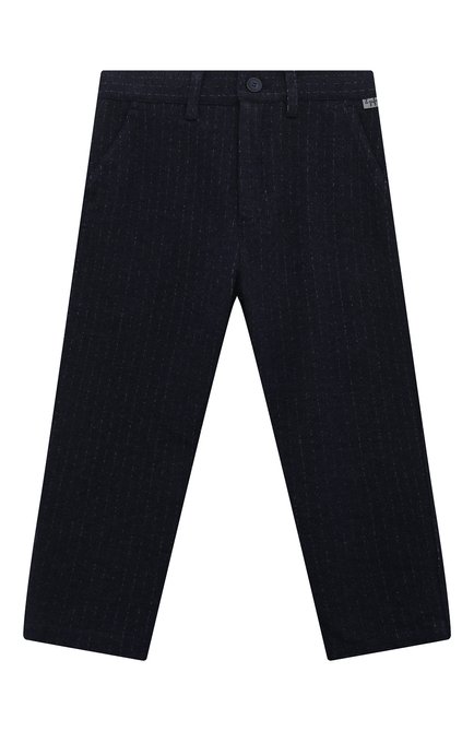 Детские хлопковые брюки IL GUFO темно-синего цвета по цене 19600 руб., арт. A23PL294M5R36/2A-4A | Фото 1