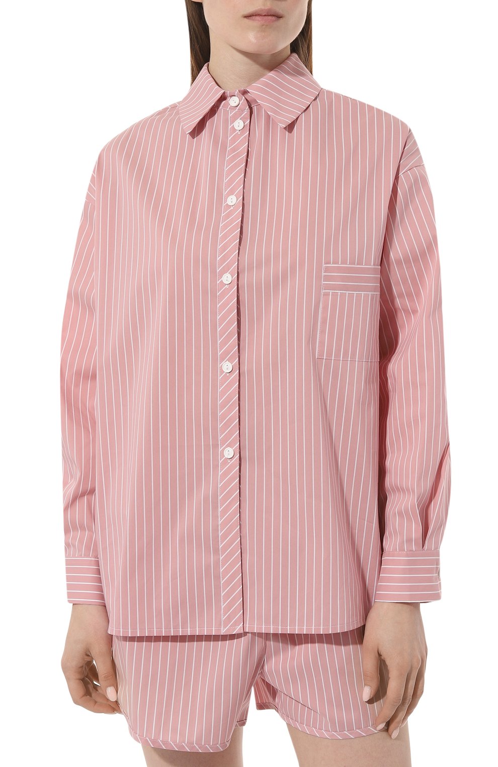 Женская хлопковая пижама PRIMROSE светло-розового цвета, арт. 1W.210RS.X004 | Фото 3 (Региональные ограничения белый список (Axapta Mercury): Не проставлено; Материал сплава: Проставлено; Нос: Не проставлено; Материал внешний: Хлопок)