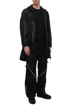 Мужская хлопковая футболка BURBERRY черного цвета, арт. 8045544 | Фото 2 (Рукава: Короткие; Длина (для топов): Стандартные; Принт: С принтом; Материал сплава: Проставлено; Материал внешний: Хлопок; Драгоценные камни: Проставлено; Стили: Кэжуэл)