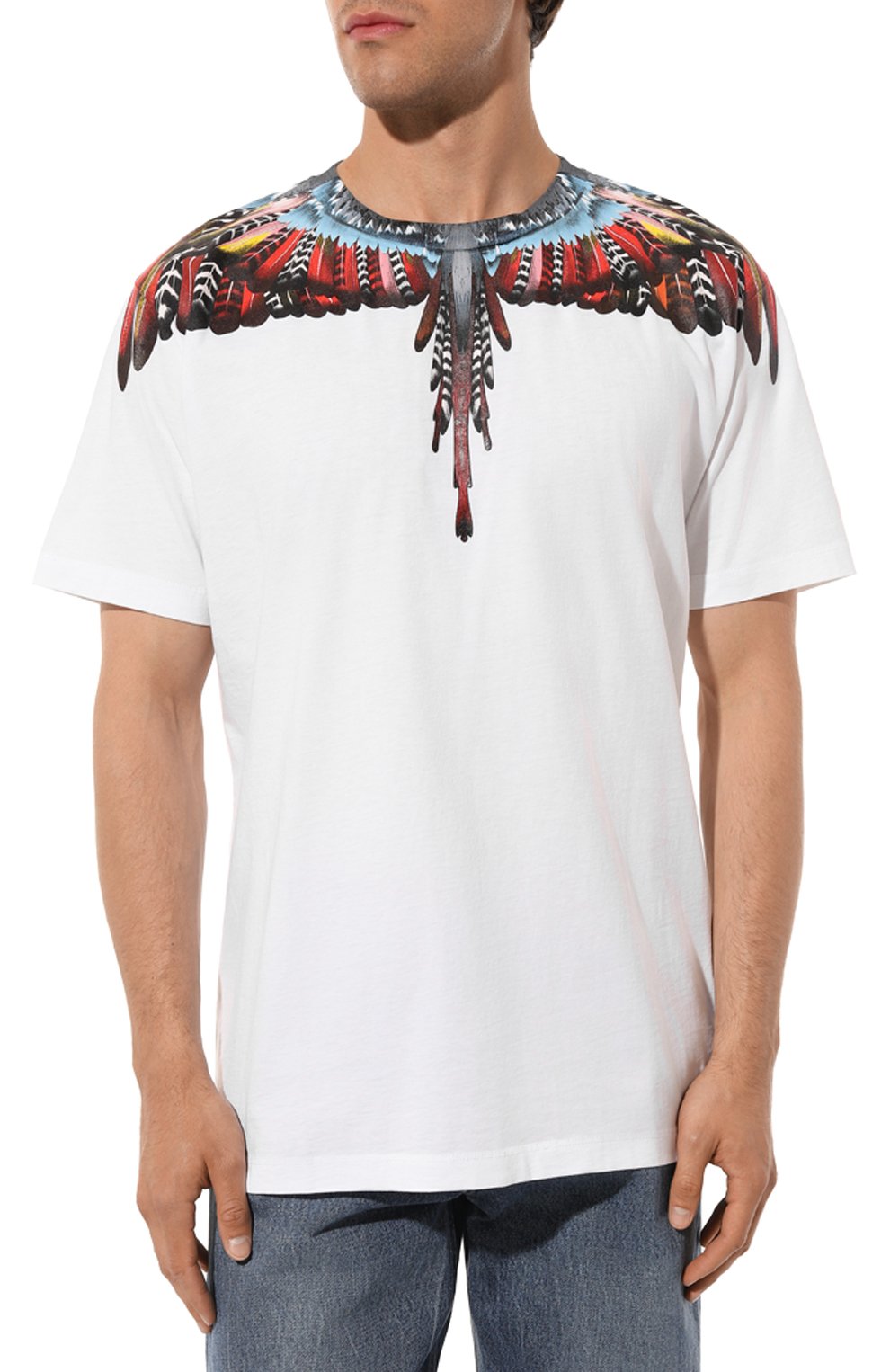 Хлопковая футболка Marcelo Burlon  CMAA018S23JER0020125 Фото 3