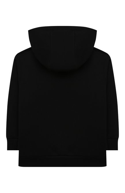 Детский хлопковое худи FENDI черного цвета, арт. JMH150/AG18/3A-6A | Фото 2 (Материал внешний: Хлопок; Рукава: Длинные; Мальчики Кросс-КТ: Толстовка-одежда, Худи-одежда; Ростовка одежда: 4 года | 104 см, 5 лет | 110 см, 6 лет | 116 см)