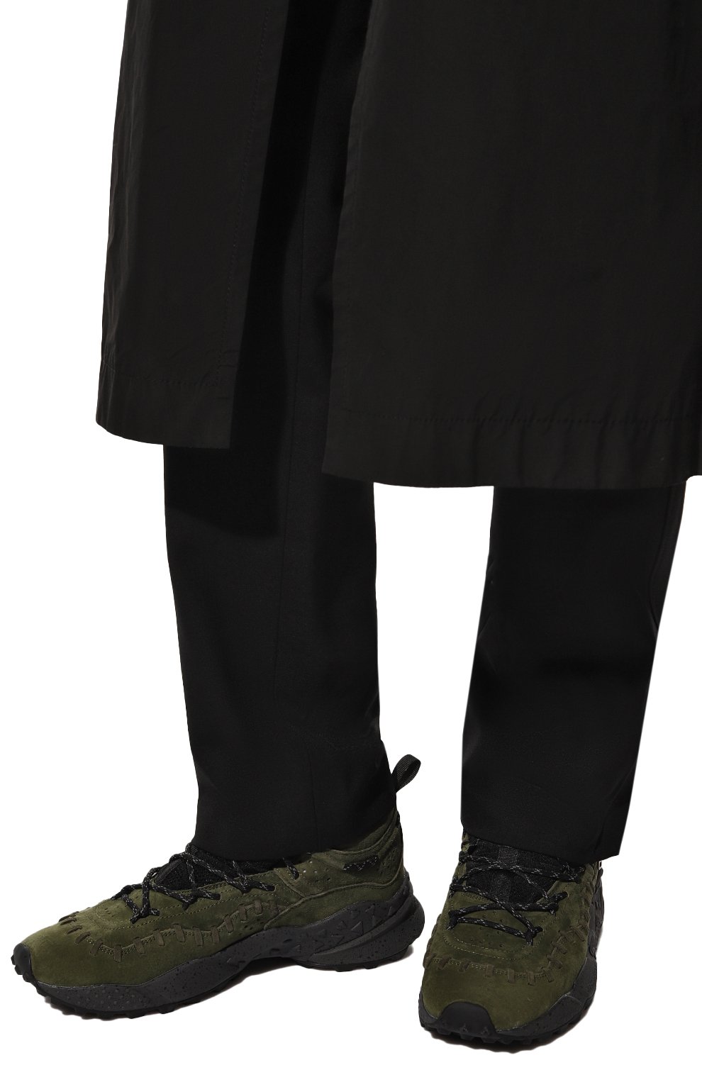 Мужские комбинированные кроссовки FLOWER MOUNTAIN хаки цвета, арт. 0012017022.02 | Фото 3 (Материал внешний: Кожа; Материал утеплителя: Натуральный мех; Стили: Классический; Материал внутренний: Текстиль)
