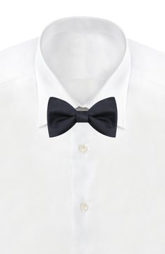 Мужской шелковый галстук-бабочка LANVIN темно-синего цвета, арт. 1302/B0W TIE | Фото 2 (Материал: Текстиль, Шелк, Хлопок; Статус проверки: Проверено, Проверена категория)