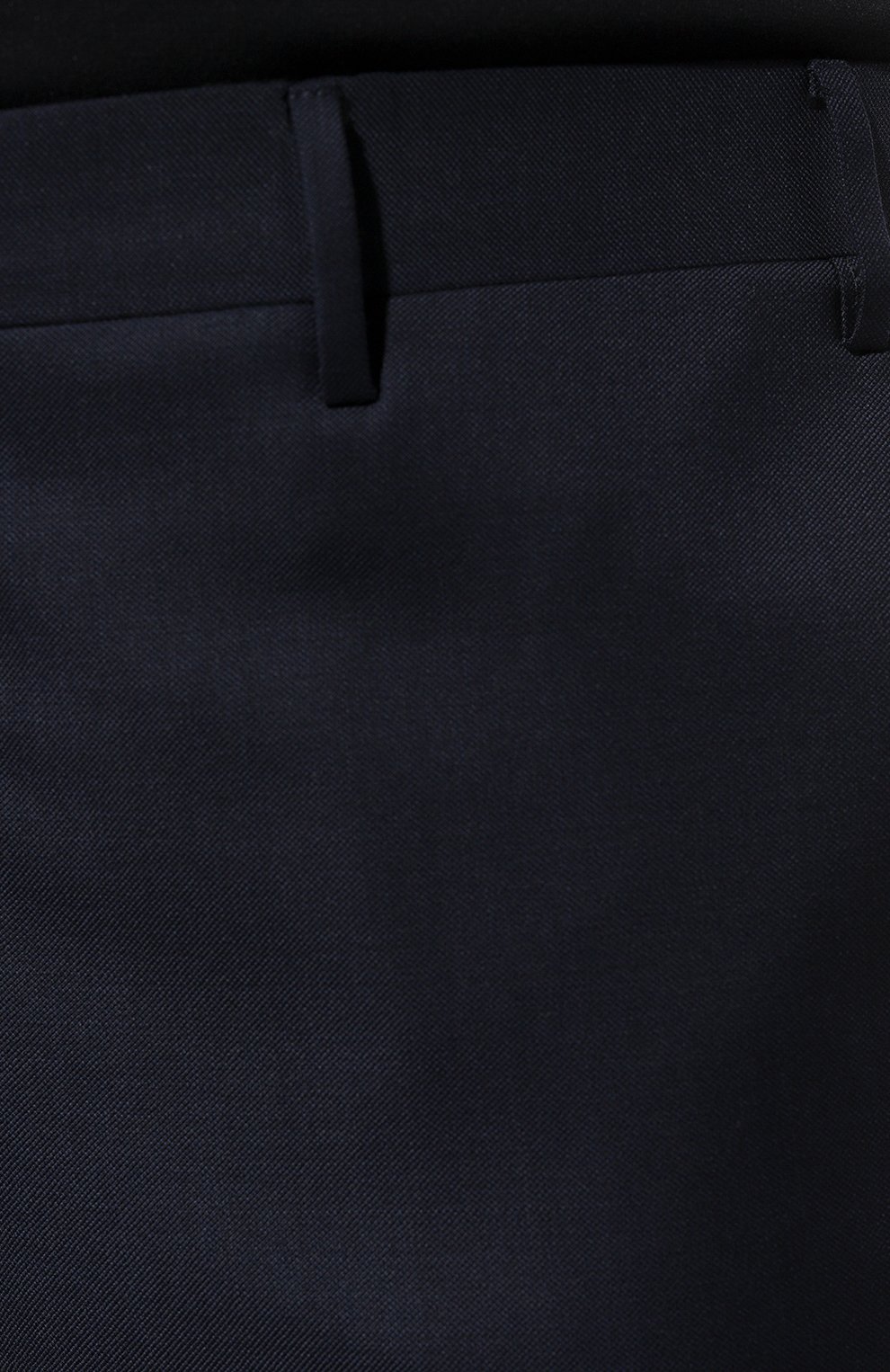 Мужские шерстяные брюки CORNELIANI темно-синего цвета, арт. 925B01-3817087 | Фото 5 (Материал внешний: Шерсть; Длина (брюки, джинсы): Стандартные; Материал сплава: Проставлено; Стили: Классический; Случай: Формальный; Драгоценные камни: Проставлено)