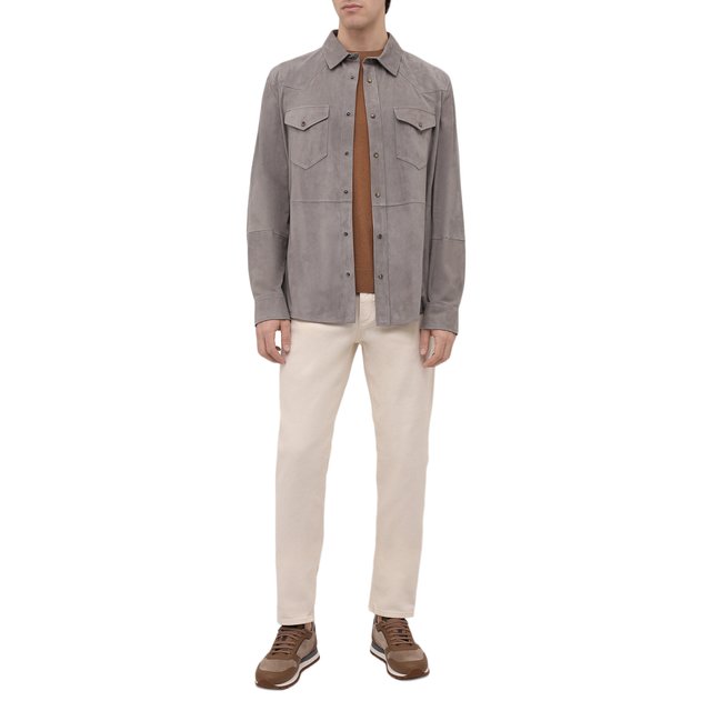 фото Замшевая рубашка brunello cucinelli